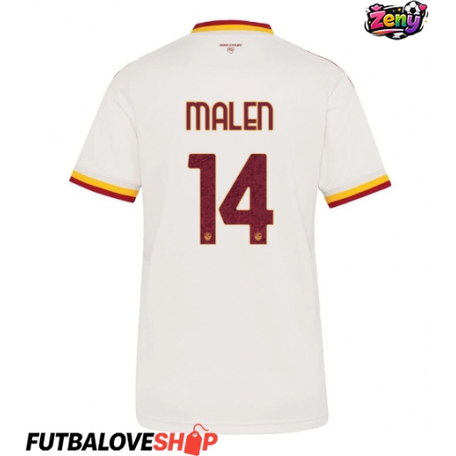 Dres AS Roma Donyell Malen #14 Preč pre Ženy 2026-27 Krátky Rukáv